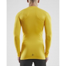 Craft Compression Long Sleeve Shirt (tight fit) Pro Control Underwear yellow Men